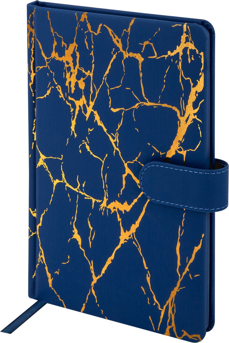 Блокнот BRAUBERG Goldy 118645 (синий)