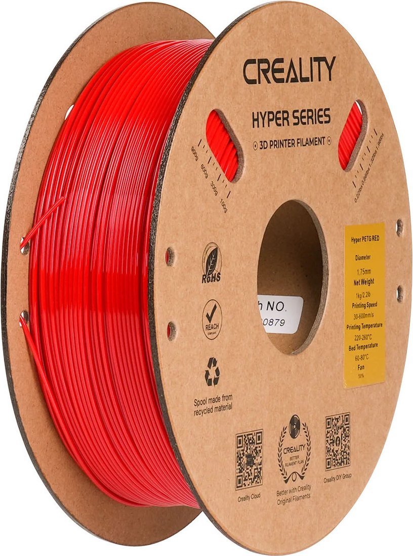 Пластик Creality Petg Hyper 1.75мм 3301030072 (1кг, красный)