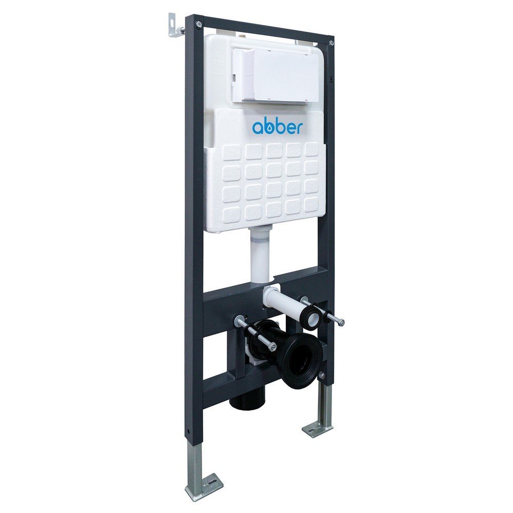 Унитаз подвесной Abber Rechteck AC1201MB-AC0105-AC0121MB (с кнопкой смыва)