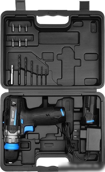 Дрель-шуруповерт Deko DKCD12V PRO 083-1004 (с 2-мя АКБ 1.5Ач, кейс)