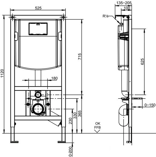 Инсталляция для унитаза Villeroy & Boch ViConnect 922461