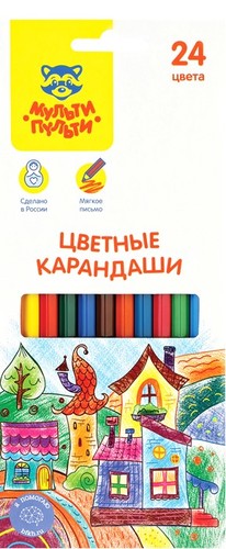 Набор цветных карандашей Мульти-пульти Невероятные приключения CP_41050 (24 цвета)