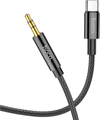 Кабель Hoco UPA19 USB Type-C - Jack 3.5 (1 м, черный)