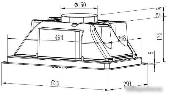 Кухонная вытяжка Evelux Margit 60 W