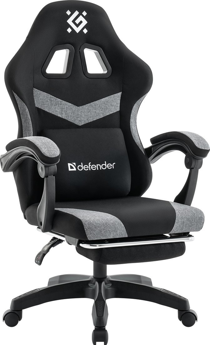Игровое (геймерское) кресло Defender Runa Pro (черный/серый)