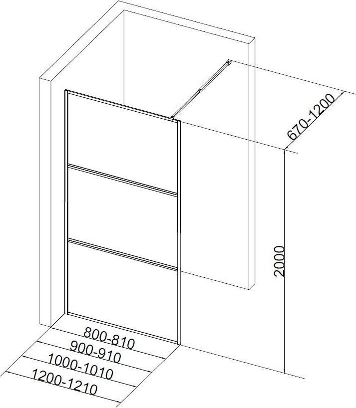 Душевая стенка Aquanet SW-1200GST 352354