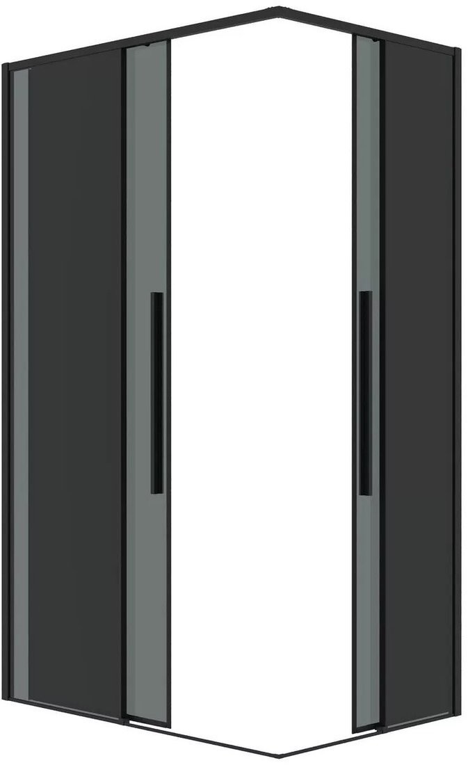 Душевой уголок Grossman Galaxy 90x80x195 300.K33.01.9080.21.10 (черный матовый/тонированное стекло)