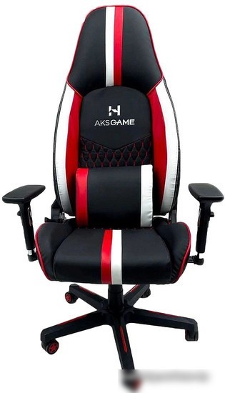 Кресло AksHome Bolid Eco 80349 (белый/черный/красный)