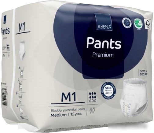 Трусы-подгузники для взрослых Abena Pants M1 Premium (15 шт)