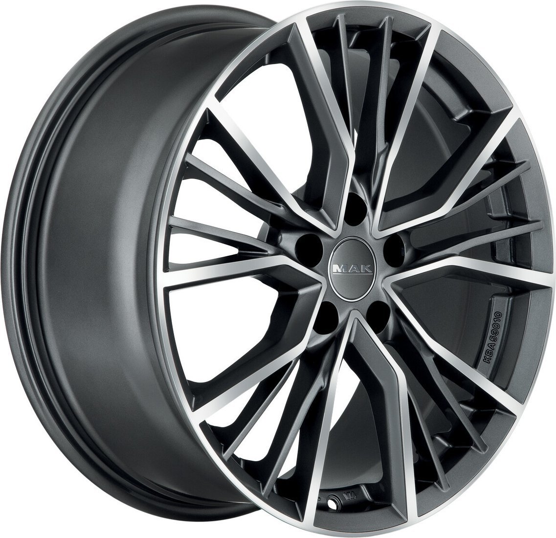 Литые диски MAK Union 21x9.5" 5x112мм DIA 66.45мм ET 25мм Gun Met-Mirror Face
