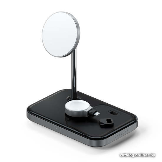 Беспроводное зарядное Satechi 3-in-1 Magnetic Wireless Charging Stand