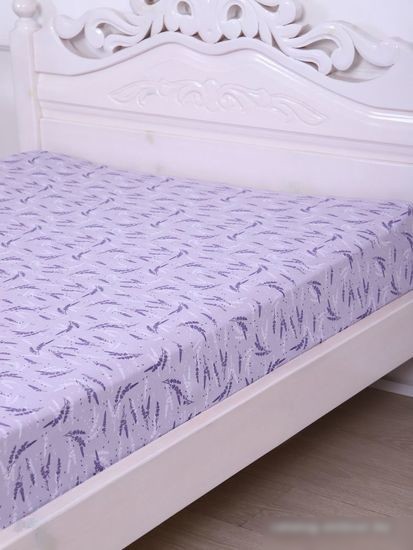 Постельное белье Luxsonia Трикотаж на резинке 180x200 2230 (лаванда сиреневый)