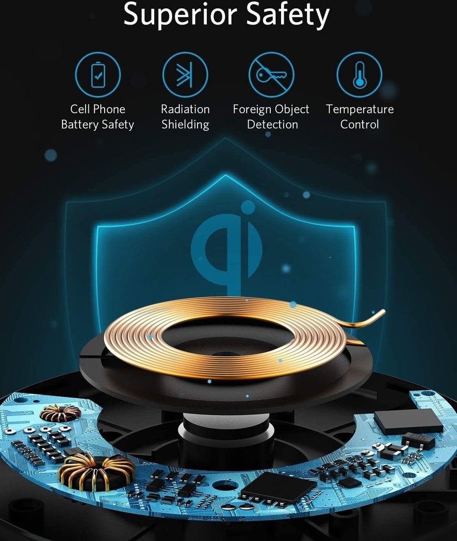 Беспроводное зарядное Anker 313 Wireless Charger Pad A2503 (черный)