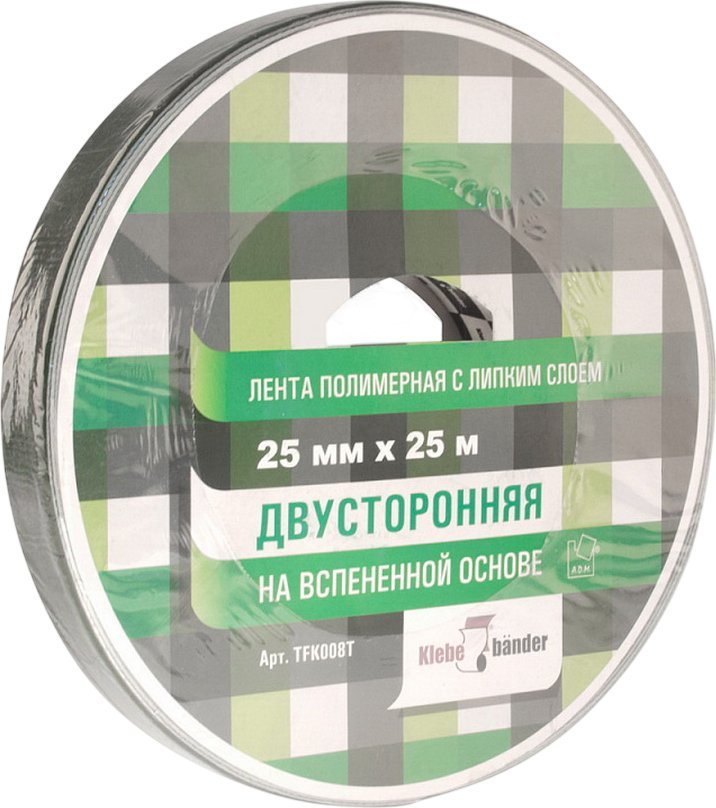 Скотч Klebebander Для зеркал 25ммx25м (белый)