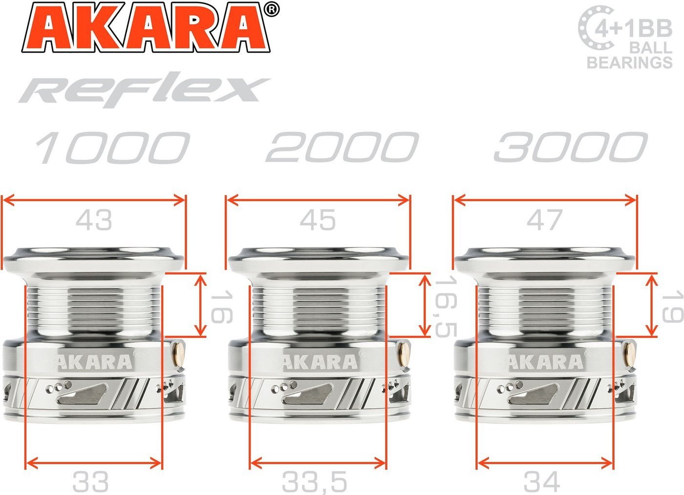 Рыболовная катушка Akara Reflex 1000 4+1bb AR1000-5
