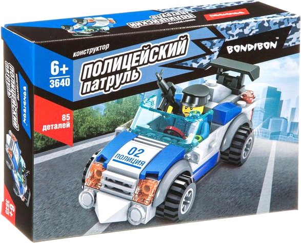 Конструктор Bondibon Полицейский Патруль. Машина ВВ3640