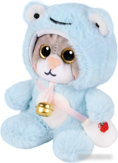 Классическая игрушка Maxitoys Котик в голубом капюшоне 300523-7-1-12