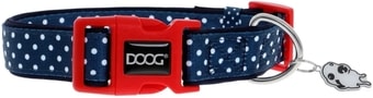 Ошейник Doog Stella XS 14-25 см (синий в белый горох)