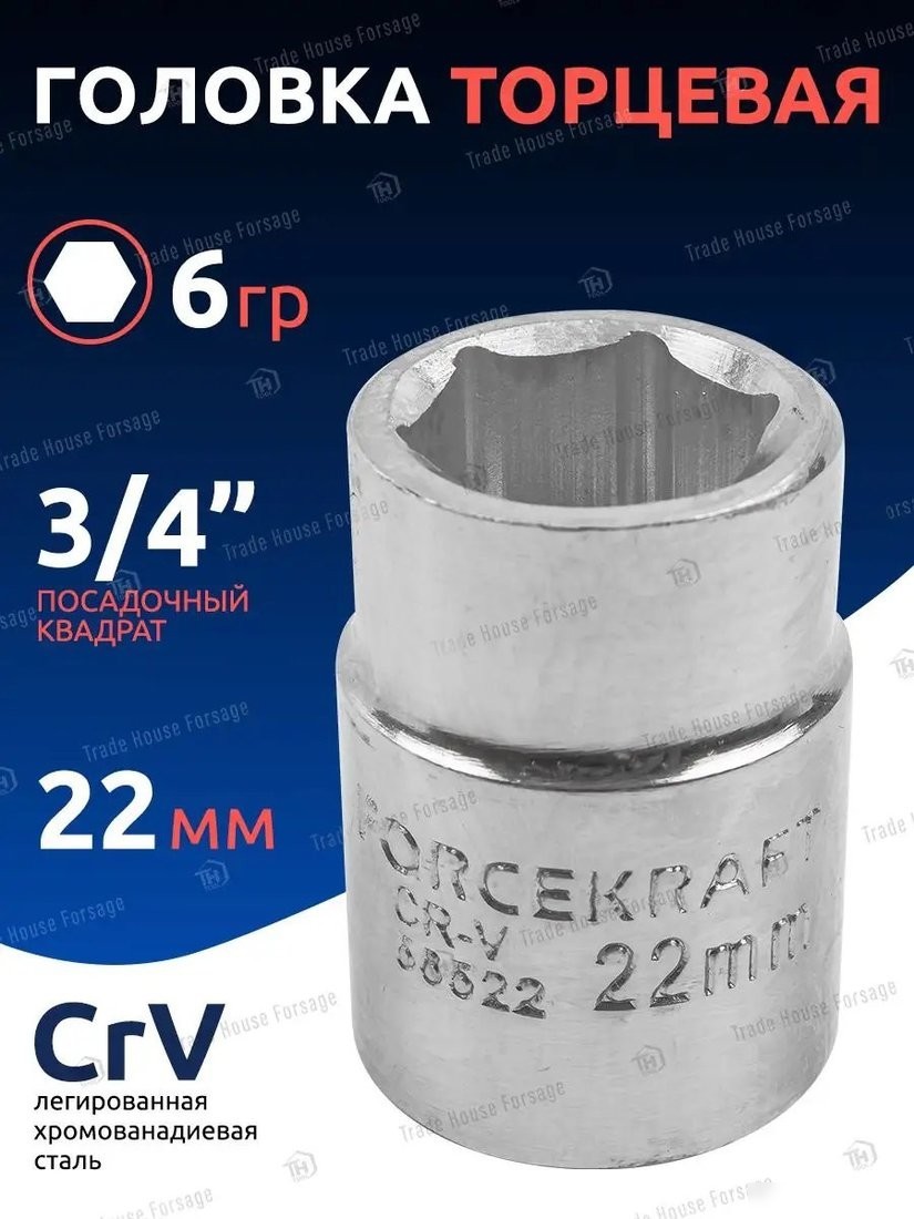 Головка слесарная ForceKraft FK-56522 (54302)
