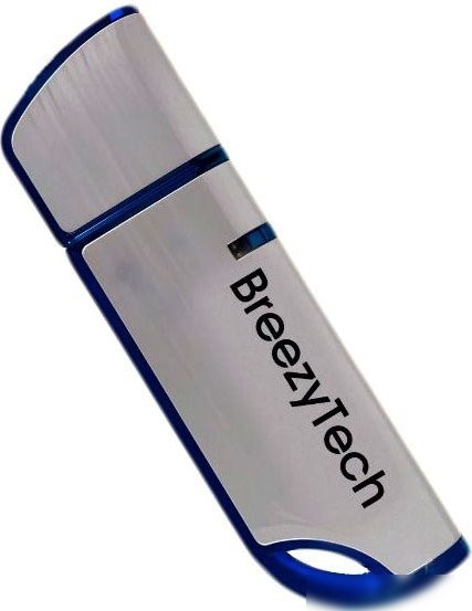 USB Flash BreezyTech U012 32GB (серебристый/синий)