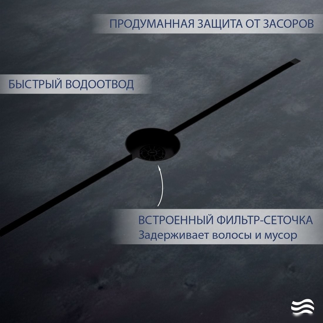Трап/канал Lauter 210102MB 1500x15 (черный матовый)