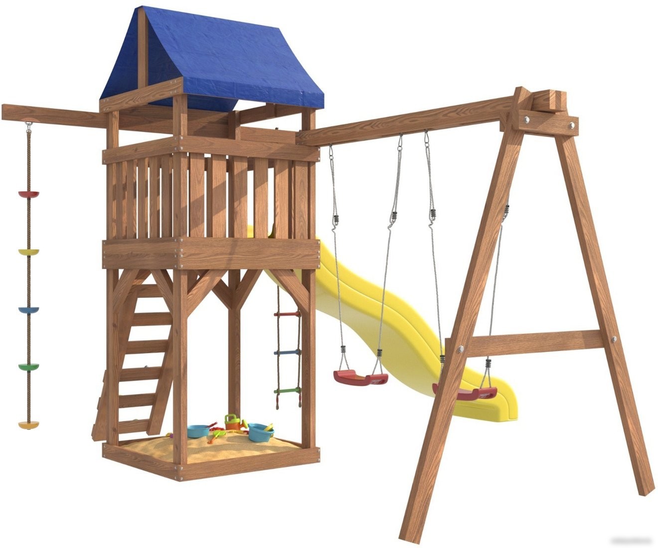 Игровой комплекс National Tree Company С качелями лодочка для улицы и дачи IgroWoods ДП-1