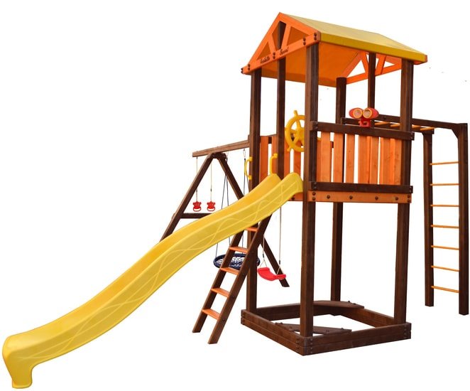 Игровой комплекс Perfetto Sport Pitigliano-6 + качели Паутина