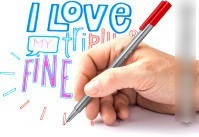 Ручка капиллярная Staedtler Триплюс 334-201 (красный неон)
