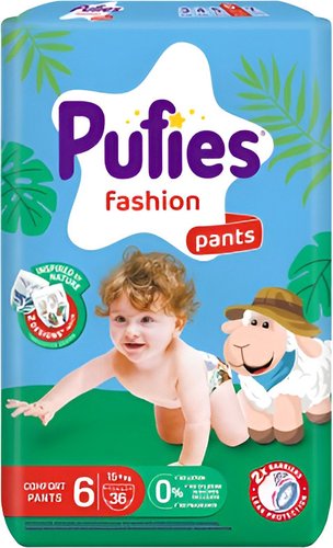 Трусики-подгузники Pufies Pants Fashion Extra Large 15+кг (36 шт)