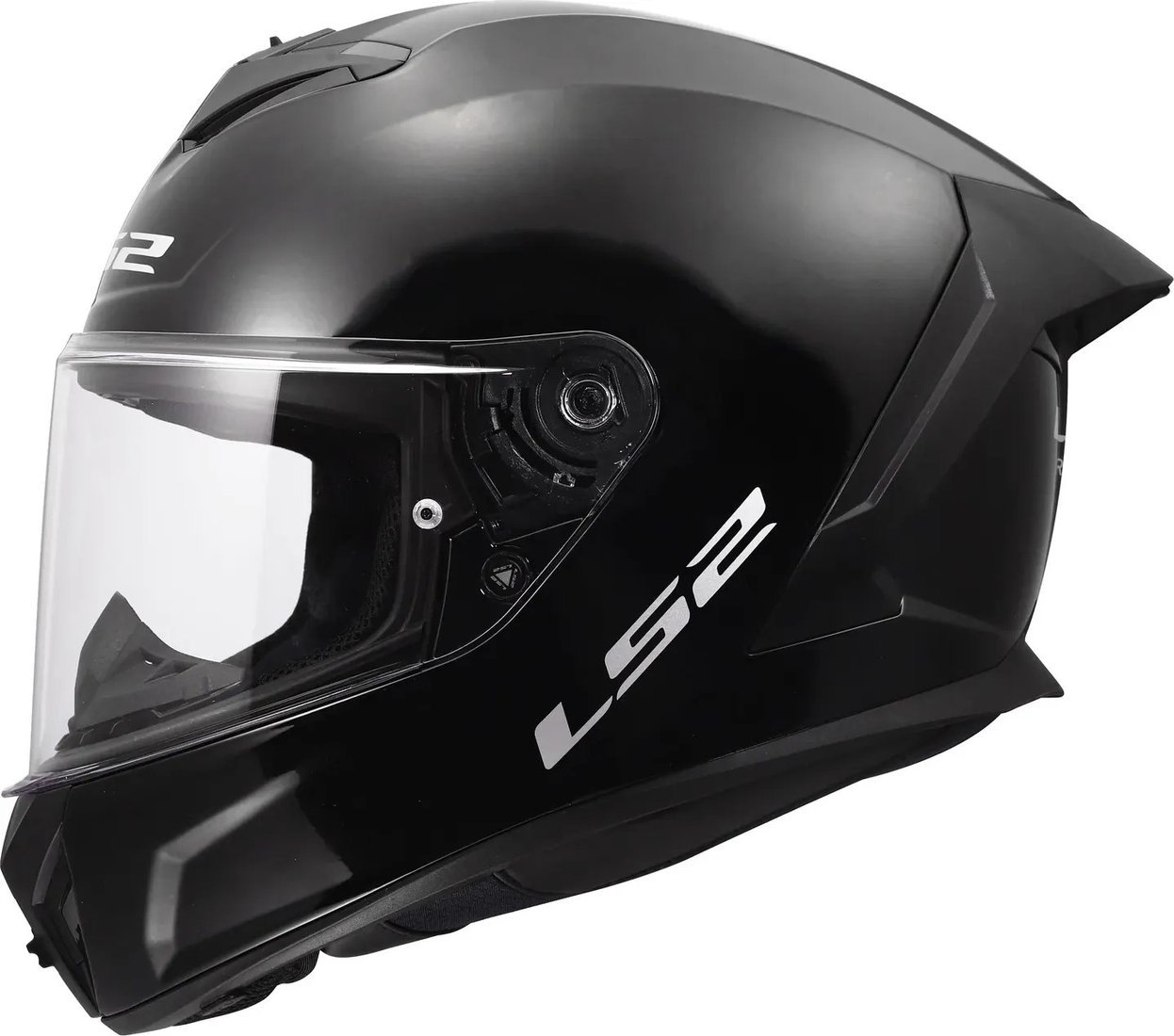 Мотошлем LS2 FF820 Rapid III Solid (S, черный глянцевый)