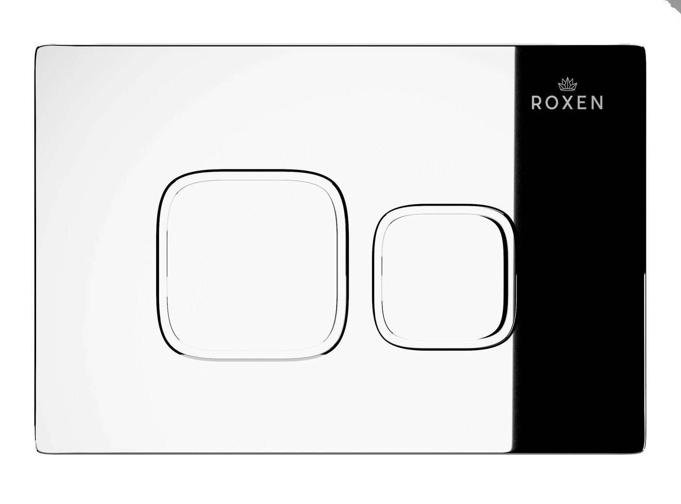 Унитаз подвесной Roxen Vine Tornado в комплекте с инсталляцией StounFix Dual Fresh 6 в 1 979016 (кнопка: хром глянцевый)