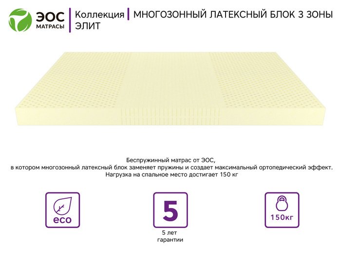 Матрас ЭОС Элит Тип 18c 90x190 (жаккард)