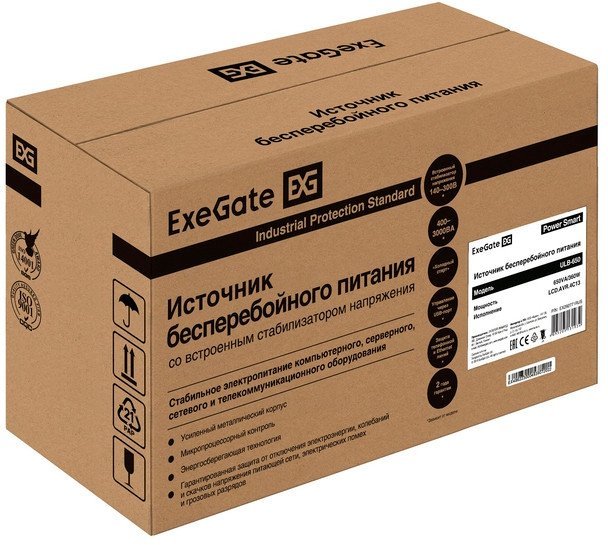 Источник бесперебойного питания ExeGate Power Smart ULB-650.LCD.AVR.4C13 EX292771RUS