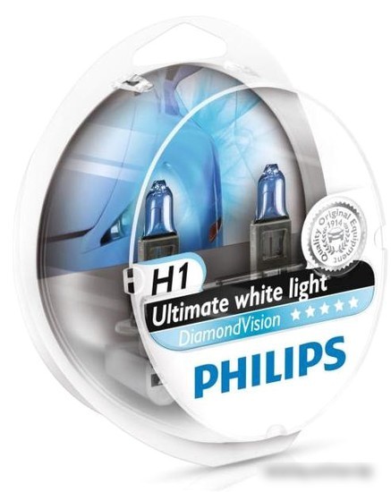 Галогенная лампа Philips H1 DiamondVision 2шт
