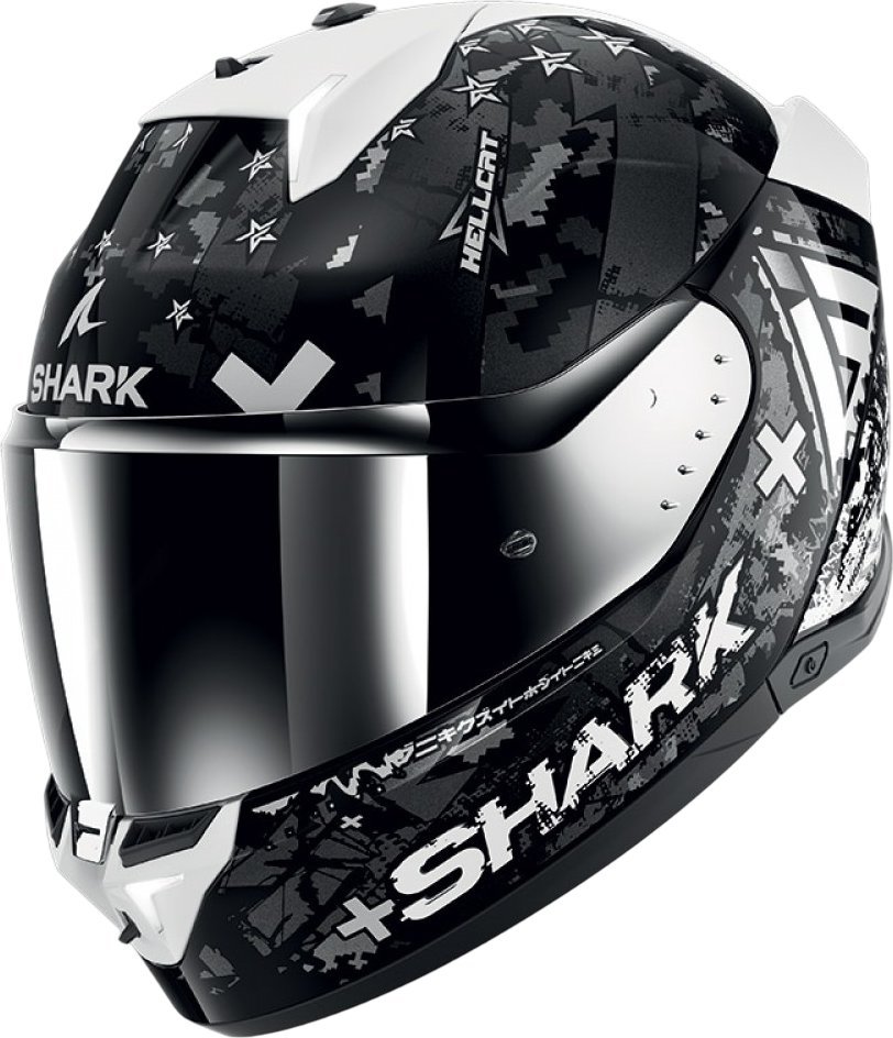 Мотошлем Shark Skwal i3 Hellcat (р. 2XL, черный/белый)