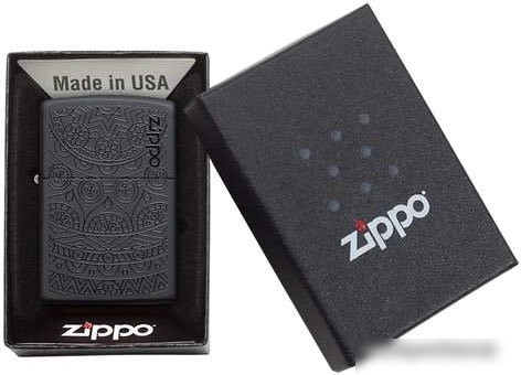 Зажигалка Zippo 29989 Black Matte Tone on Tone Design