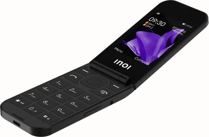 Кнопочный телефон Inoi 284 Flip 4G (черный)