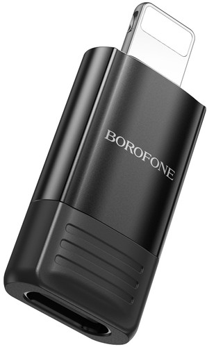 Адаптер Borofone BV18 Lightning - USB Type-C (черный)