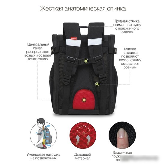 Школьный рюкзак Grizzly RAl-295-2 (черный)