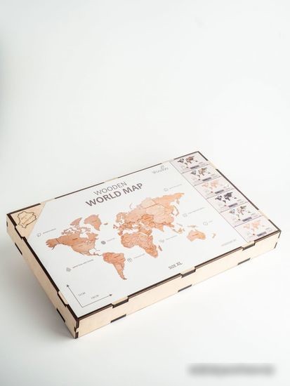 Пазл Woodary Карта мира на английском языке XL 3197