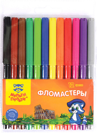 Фломастеры Мульти-пульти Енот в Италии WP_10726 (12 цветов)