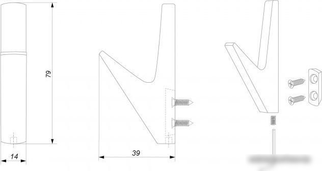 Крючок мебельный Boyard Sinus K106CP.13