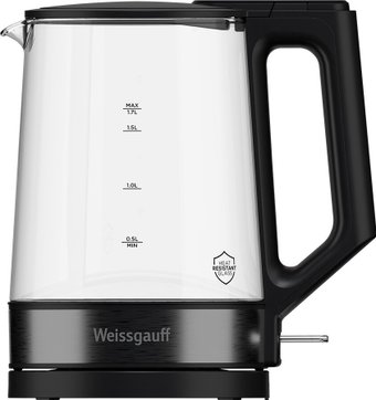 Электрический чайник Weissgauff WK 1700 EcoGlass Nero