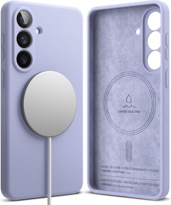 Чехол для телефона Ringke Silicone Magnetic для Galaxy S26 Plus (Lavender)