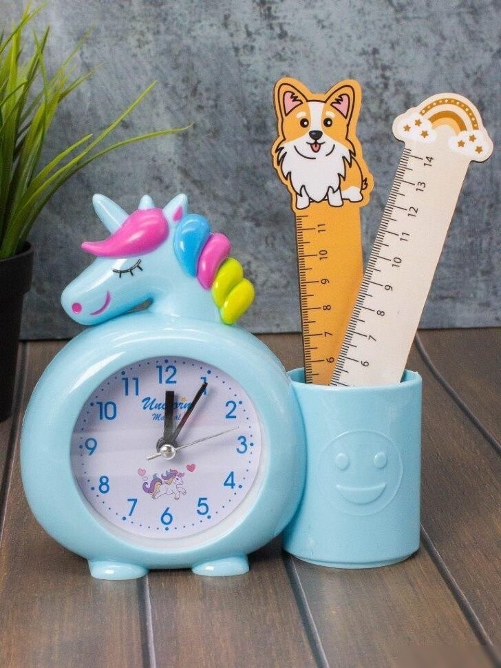 Настольные часы ILikeGift Rainbow unicorn 7050-02 (синий)