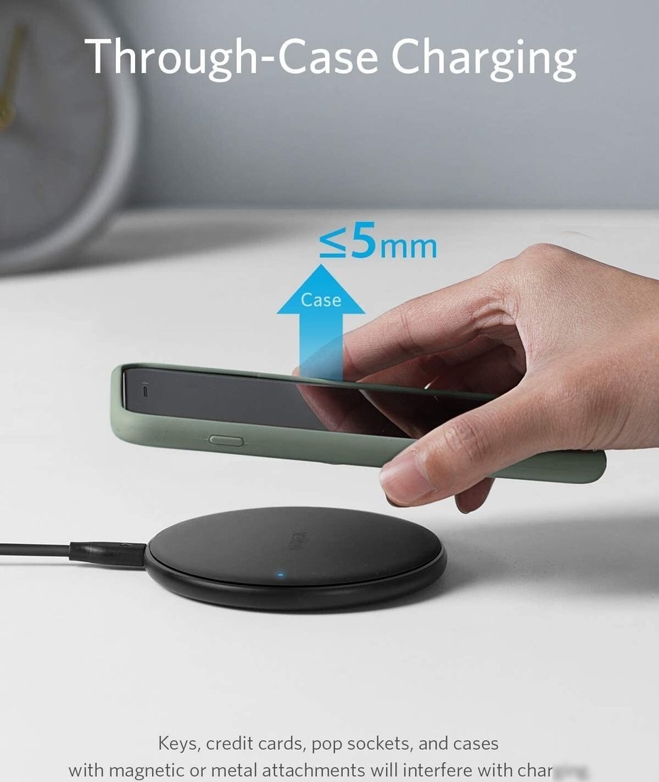 Беспроводное зарядное Anker 313 Wireless Charger Pad A2503 (черный)