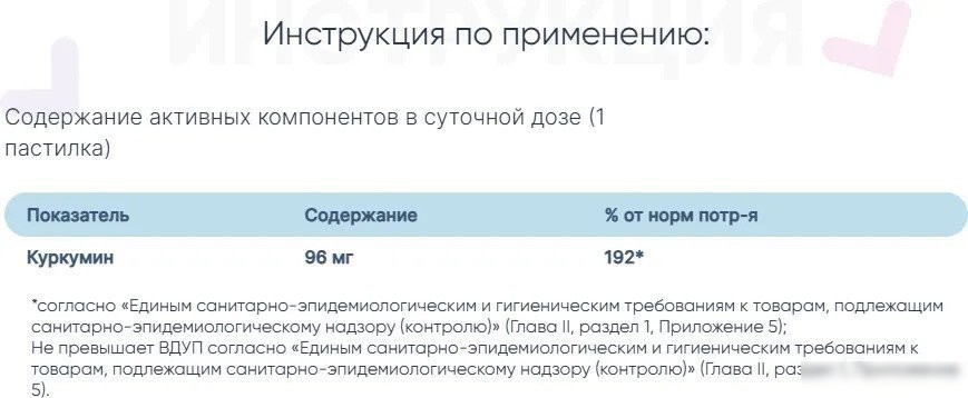 БАД LIVS Куркумин и имбирь (60 шт)
