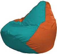 Кресло-мешок Flagman Груша Супер Мега 4XL Г5.1-296 (бирюзовый/оранжевый)