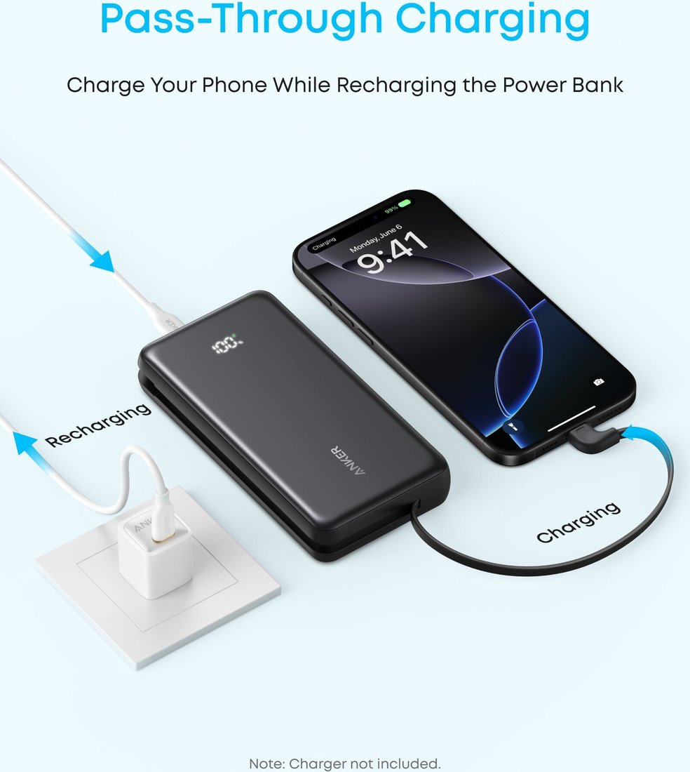 Внешний аккумулятор Anker Zolo A110EH 22.5W 20000mAh (белый)
