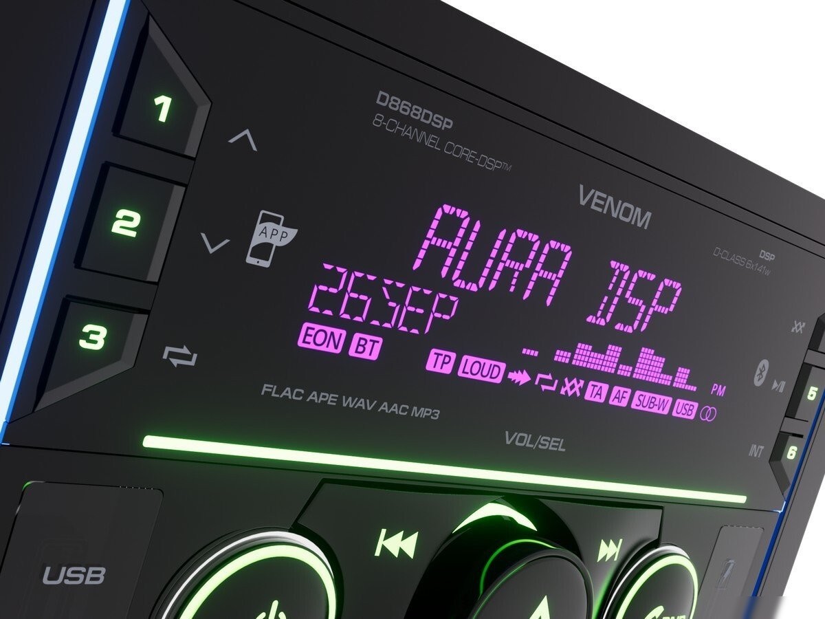 USB-магнитола Aura Venom-D862DSP